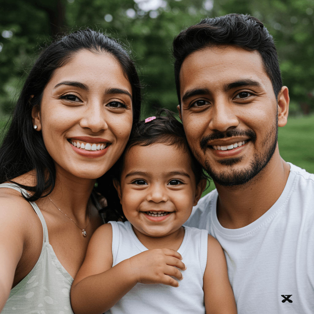 Família sorrindo
